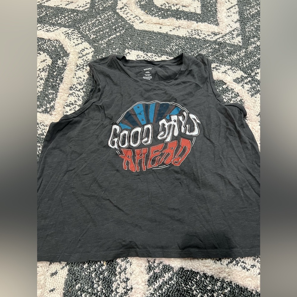 Sleeveless t shirt dark grey size xxl